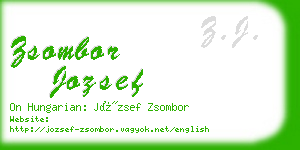 zsombor jozsef business card